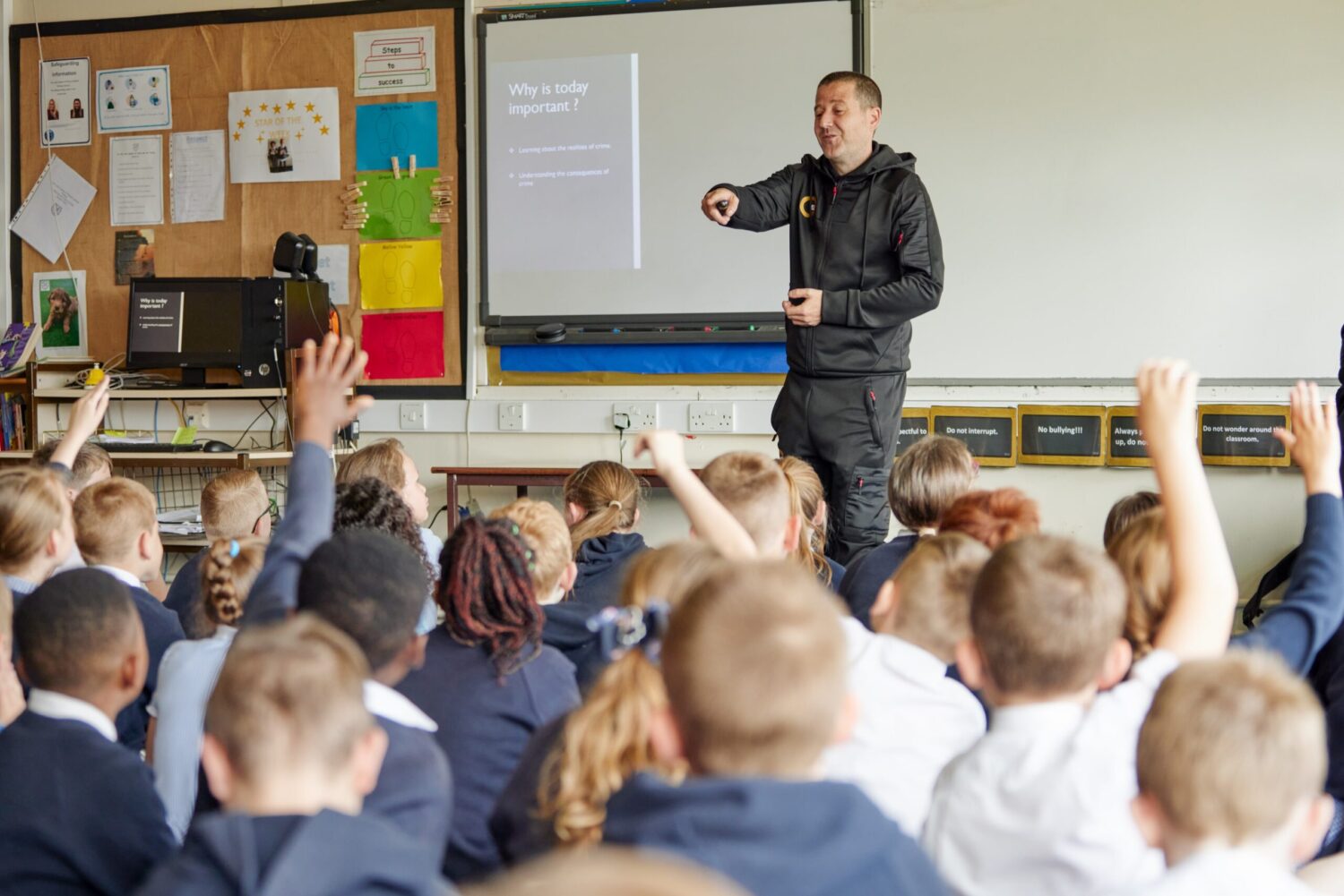 CELLS Staff undertaking class lesson on making the right choices to avoid prison