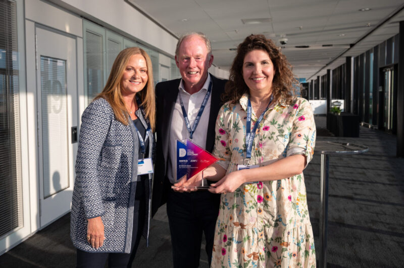 Sally and Steve Morgan with Dr Victoria Salem, Type 1 Diabetes Grand Challenge Senior Research Fellow