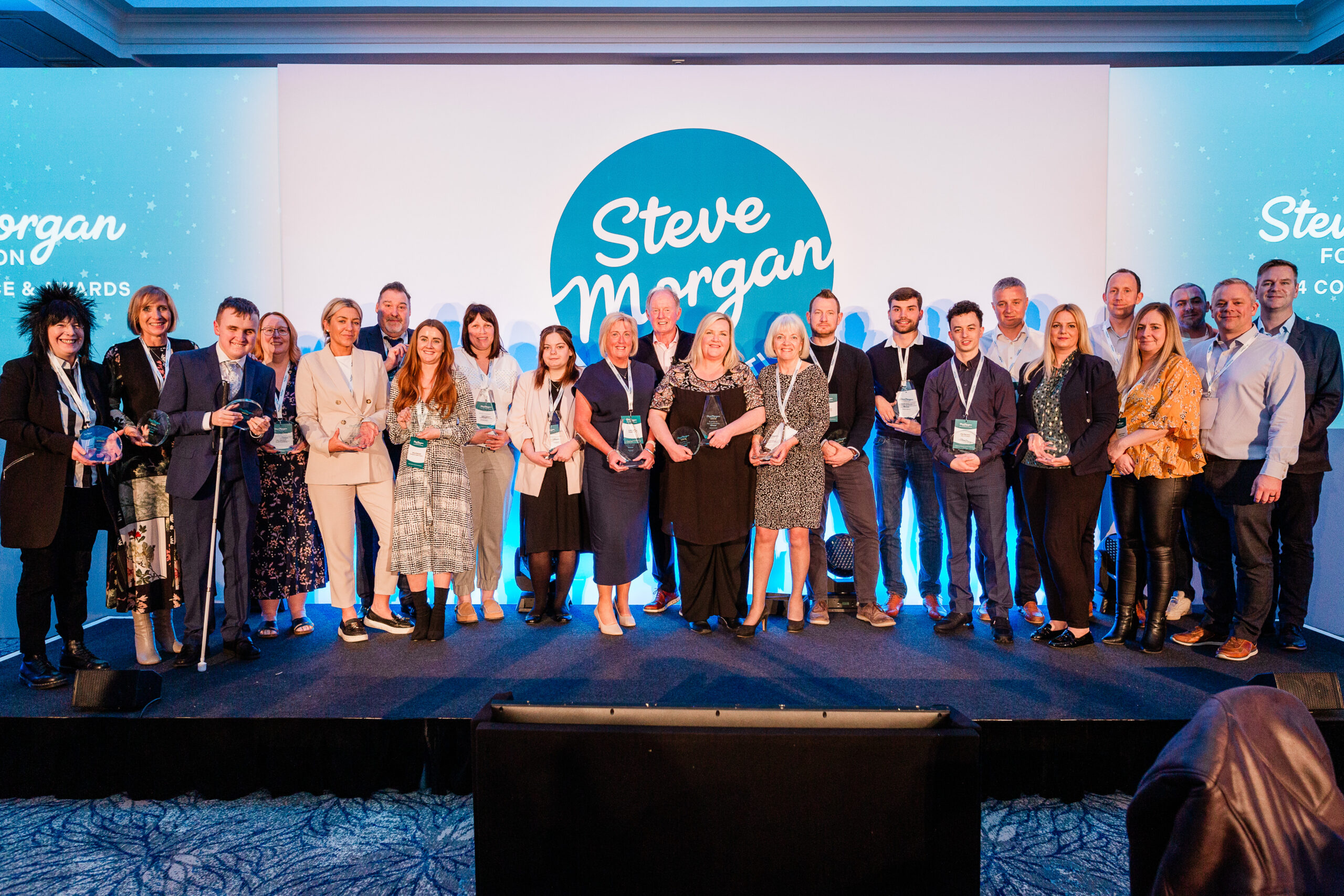 Steve Morgan Foundation 2024 Awards finalists on stage