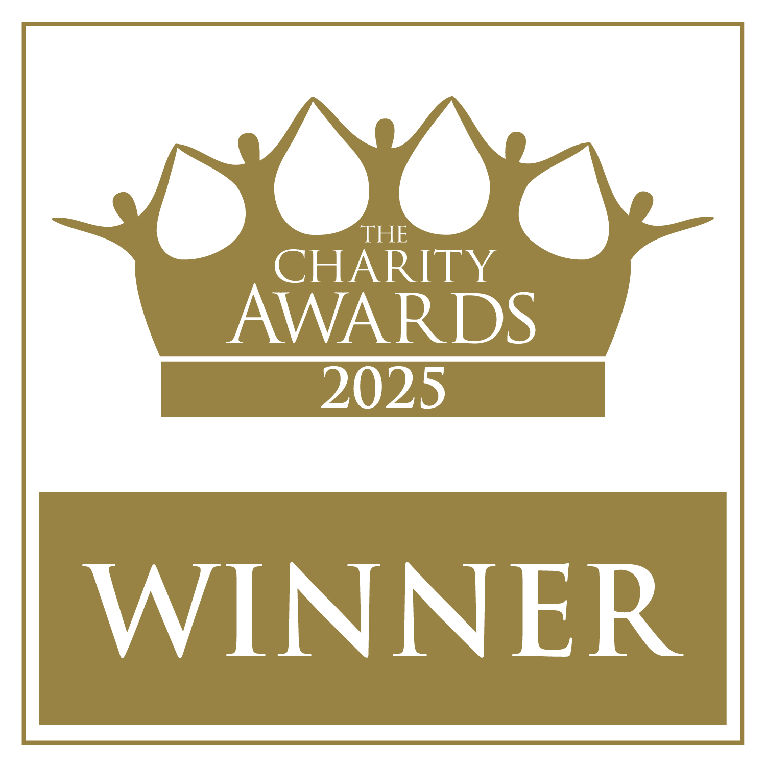 Charity Awards 2025 winners badge