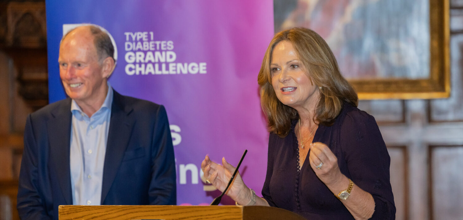 Steve and Sally Morgan speak at the 2025 Symposium for the Type 1 Diabetes Grand Challenge